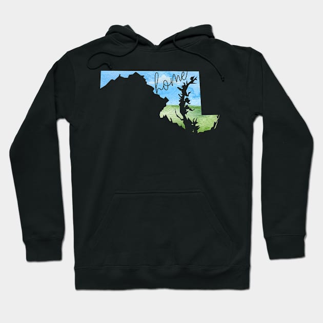 Maryland Home State Hoodie by RuthMCreative